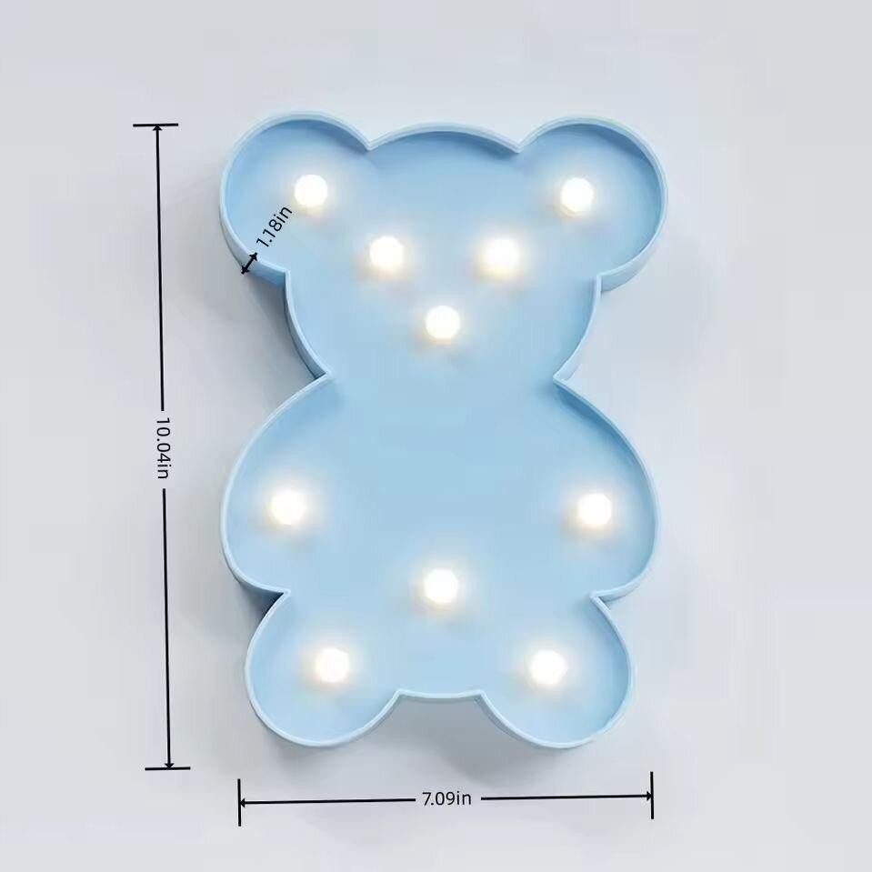 1 STK Kreative LED-förmige Wandleuchte Batteriebetrieben Nachtlicht Innen Dekorationsleuchten Für Schlafzimmer Tisch Strandparty & Fotografie