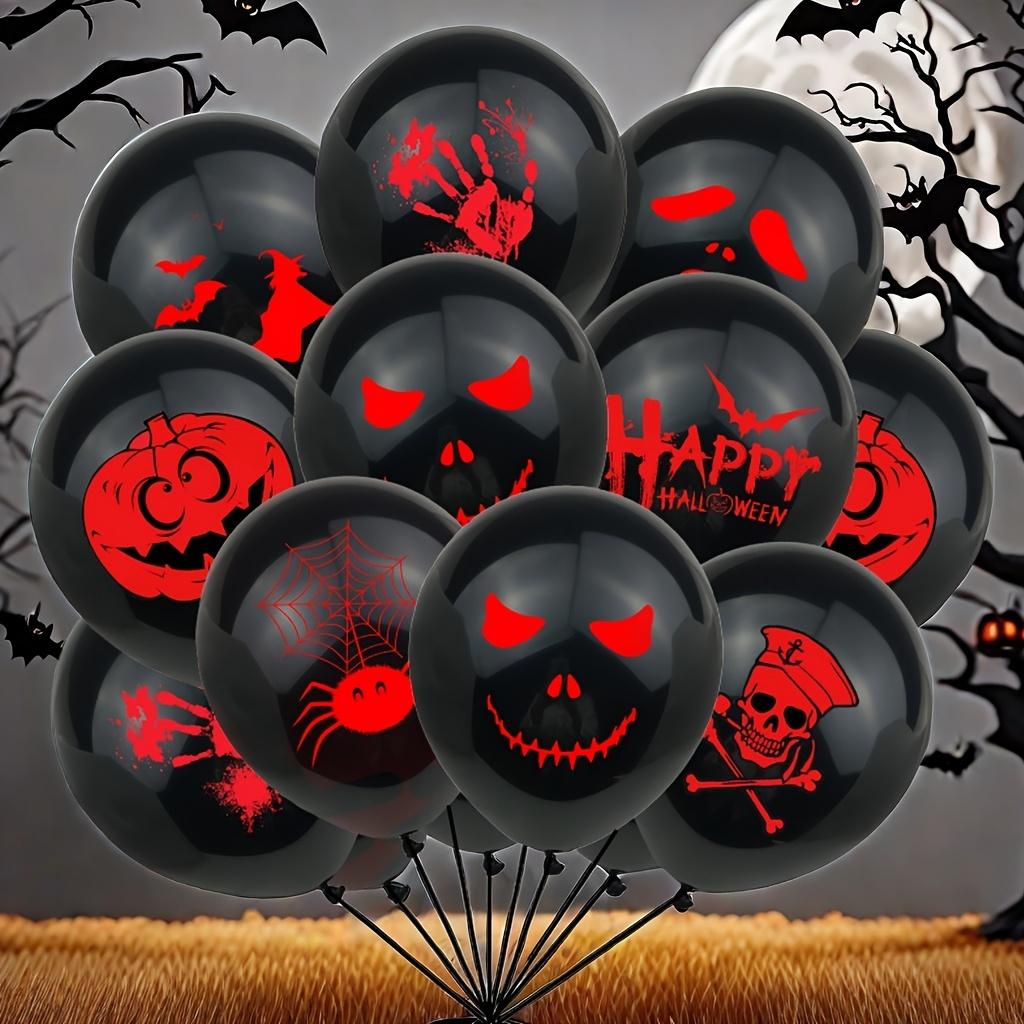 10/30/50pcs Halloween Balloons Decoration Bat Print Latex Balloon Black Red Decorative for Halloween Party Home Decor