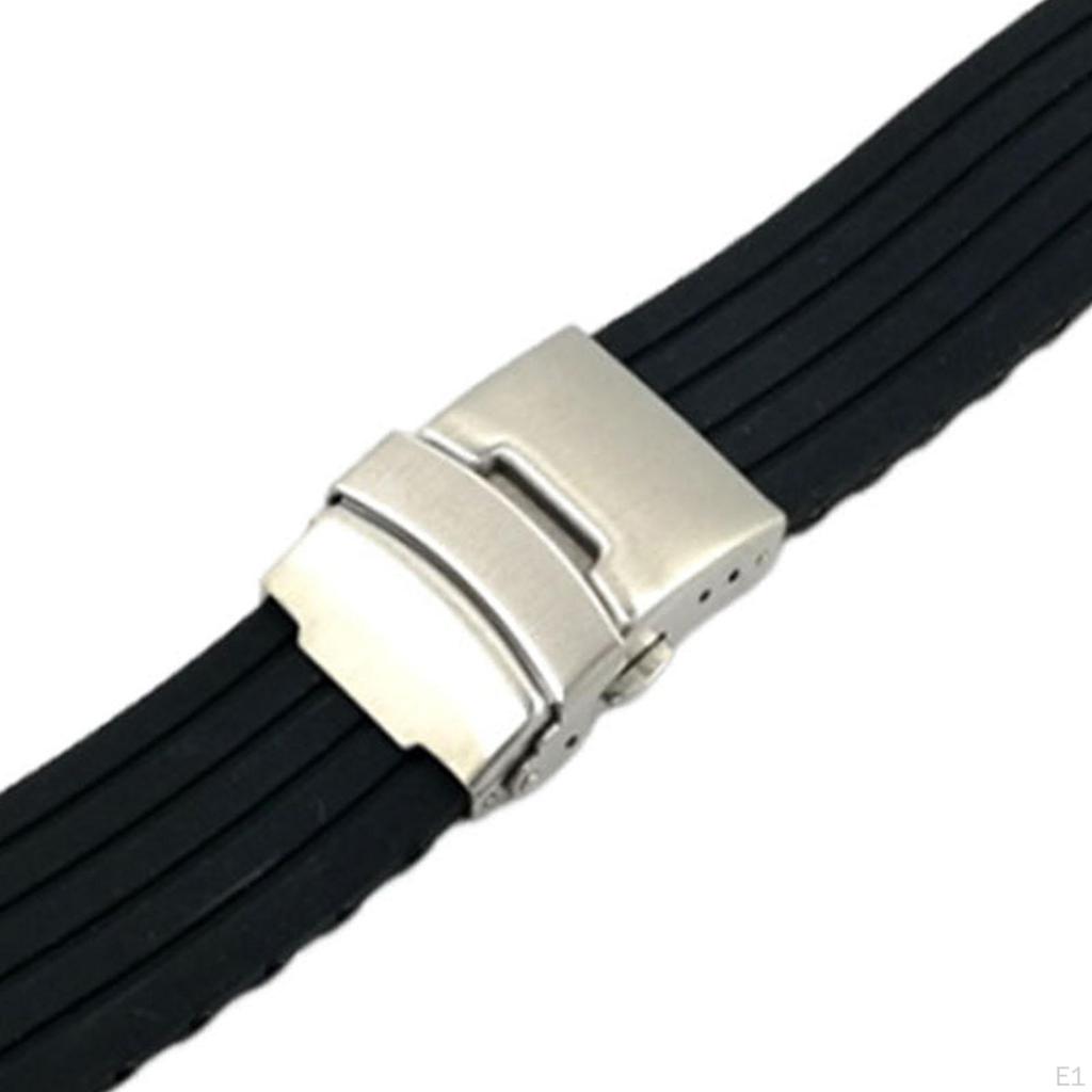 Silicone Watch Band Fitness Durable Quick Release Replacement Sport Men
