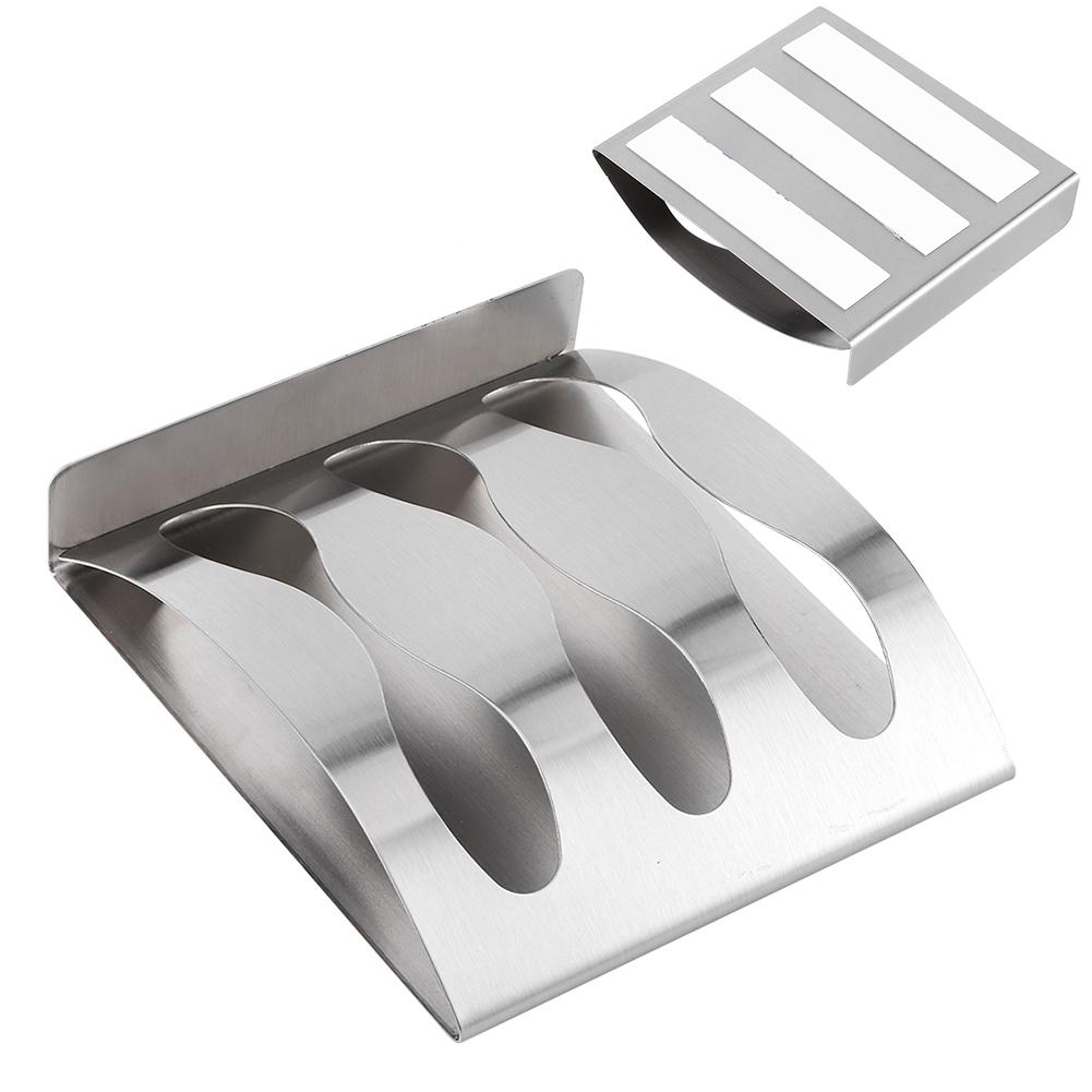 Haushalt Wandmontiert Edelstahl Zahnbürstenhalter Rack Organizer Badezimmerzubehör(2301N3 3