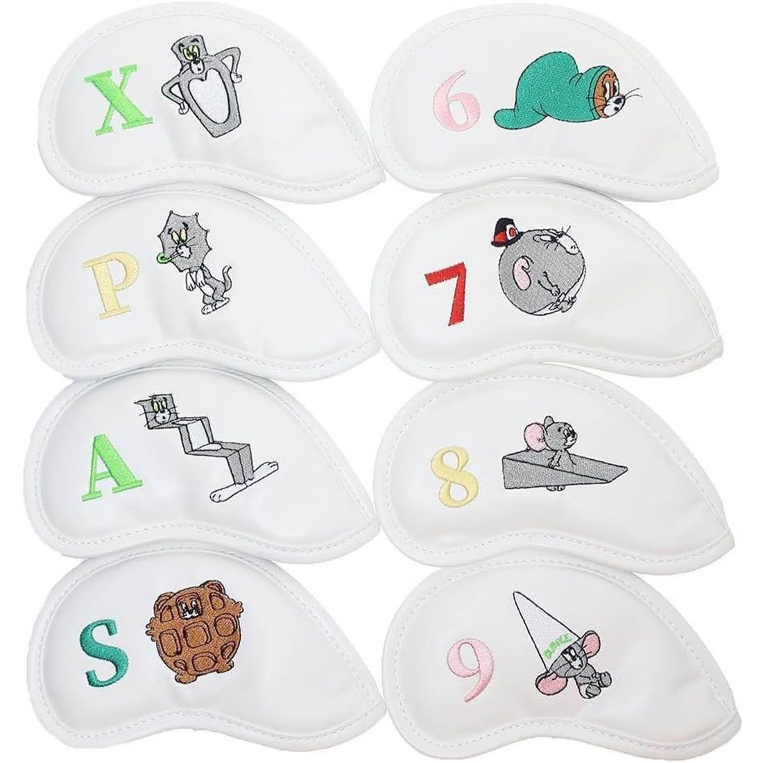 

Marushin Iron Cover Set of 8, Tom and Jerry Funny Golf Covers, Embroidered, 4105046800