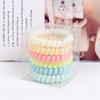 6Pcs/Set Fashion Matt Solid Telephone Wire Elastic Hair Band Frosted Spiral Cord Rubber Band Hair Tie Stretch Head Band Gum