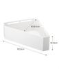 Yamazaki Magnetisches Badezimmer-Eckspielzeug 33 x x 10 Turm 4264 Regal, Weiß, ca.. 18,5 cm,
