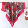Printed square scarf new retro dual-purpose oversized scarf sunscreen Xinjiang travel versatile headscarf shawl