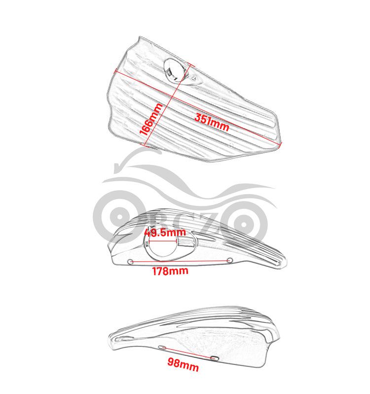 Harley XL1200, 883, X48 Gitter Batterieabdeckung Schutz für 2014-2022