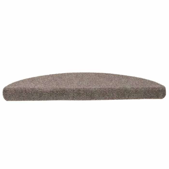 VidaXL Tapis d'escalier auto-adhésifs 15 pièces 65 x 21 x 4 cm Beige Demi-rond Grand 322355