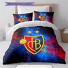 FC Basel 1893 Set cu cuvertură și fețe de pernă Decor Acasă Cadou de Ziua de Naștere (1 * husă de pilotă + 2 * fețe de pernă, fără miez)