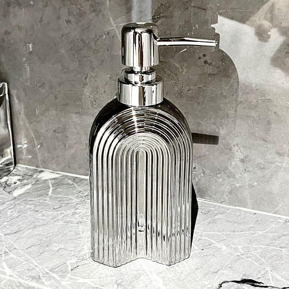Refillable Ceramic Hand Soap Bottle Press Type Liquid Lotion Storage Bottles Household