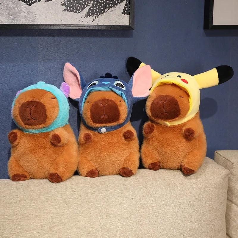 1 Pezzo 22cm Capibara Cartone Animato Peluche Giocattoli Amabili Animali Bambole Capibara Giocattolo Cosplay Capibara per Bambini Regali di Compleanno