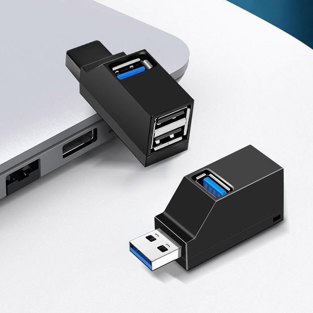 USB 3.0 Hub 4-Port Adapter - High Speed Data Transfer (5Gbps) for PC/Laptop/Mac - Compact USB Splitter for Flash Drive, Mouse