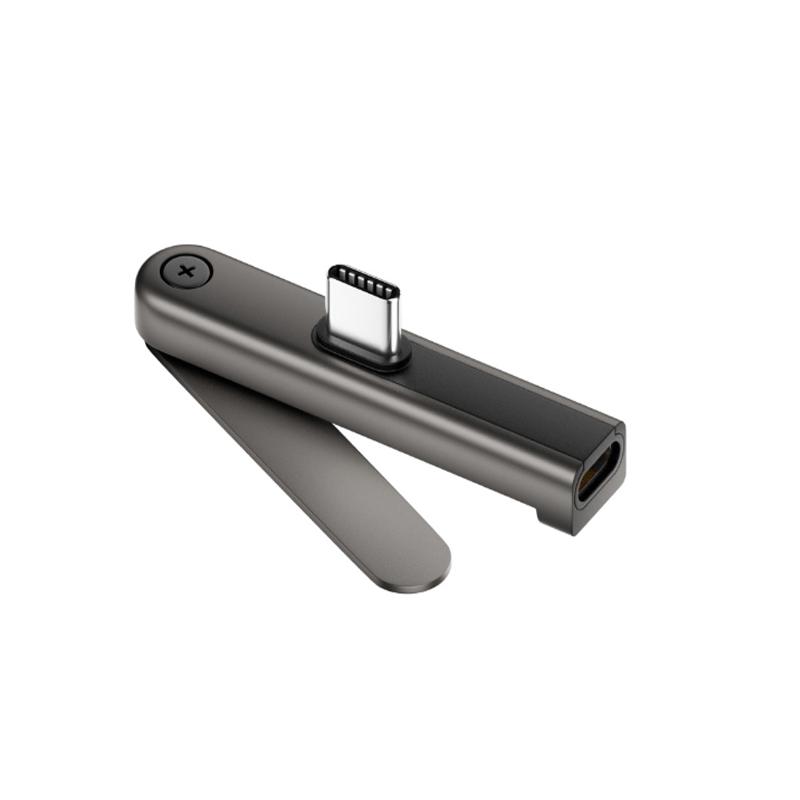 Support de téléphone portable 240W Charge rapide Pliable Adaptateur Type C Multifonctionnel Convertisseur audio USB C vers 3,5 mm pour la charge et la synchronisation des données du téléphone lavande pâle