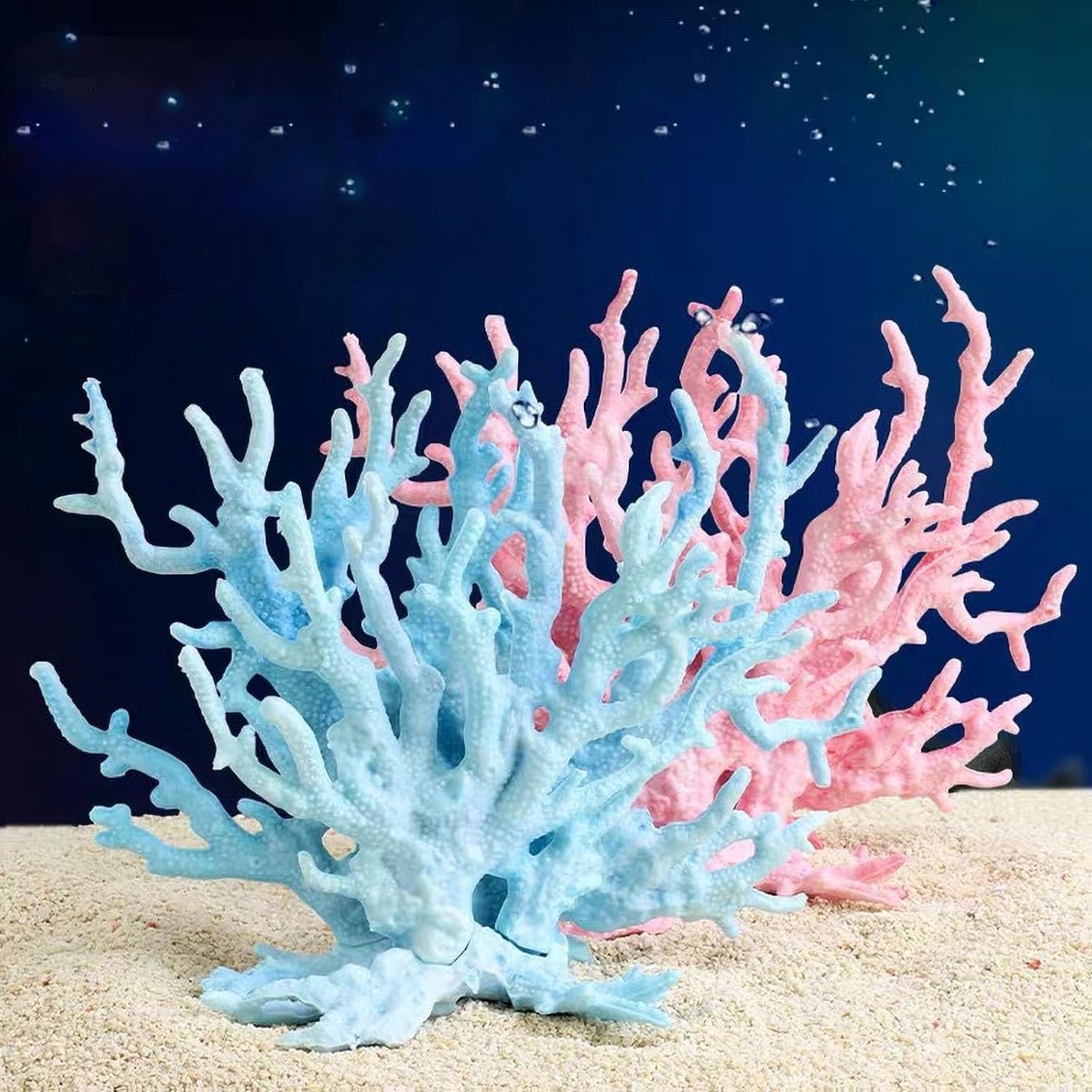 

Besimple Artificial Aquarium Coral Ornament Plastic Fish Tank Plants Decoration for Aquarium Landscape (Pink) синий