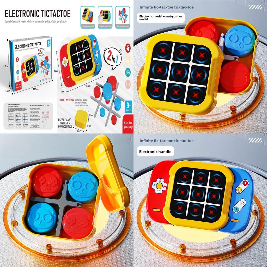 Aile Eğlencesi ve Beyin Gelişimi İçin Süper Tic Tac Toe El Tipi Elektronik Oyun