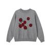 2025 Gentle Tomato New Jacquard Crew Neck Knitted Sweater Autumn and Winter Casual Loose Soft Waxy Top Tide