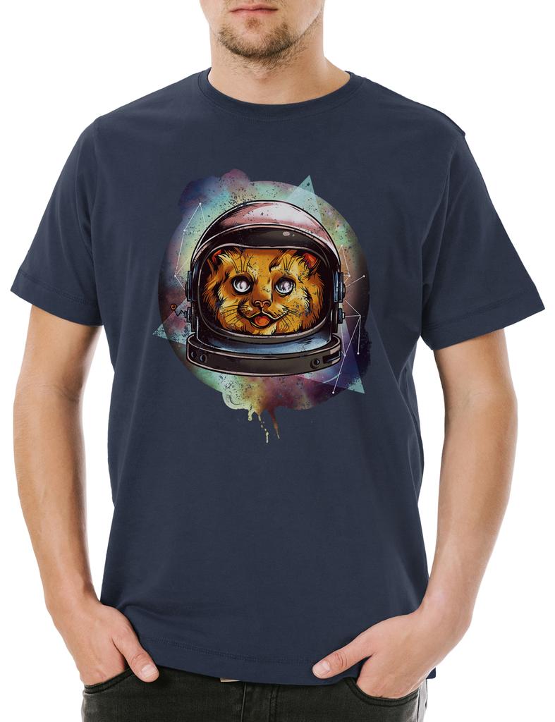 Space Cat I Men's T-Shirt Space Astronaut Cat Kitty Kitten Love Space