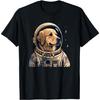 Funny Golden Retriever Astronaut In the Space T-Shirt