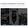 Solar-Powered LED Flashing Bicycle Light Simulated Alarm Motorcycle Running Lamp  Car