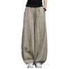 Women's 2025 Distressed Cotton Linen Lantern Pants - Casual, Versatile, Literary Style for Travel