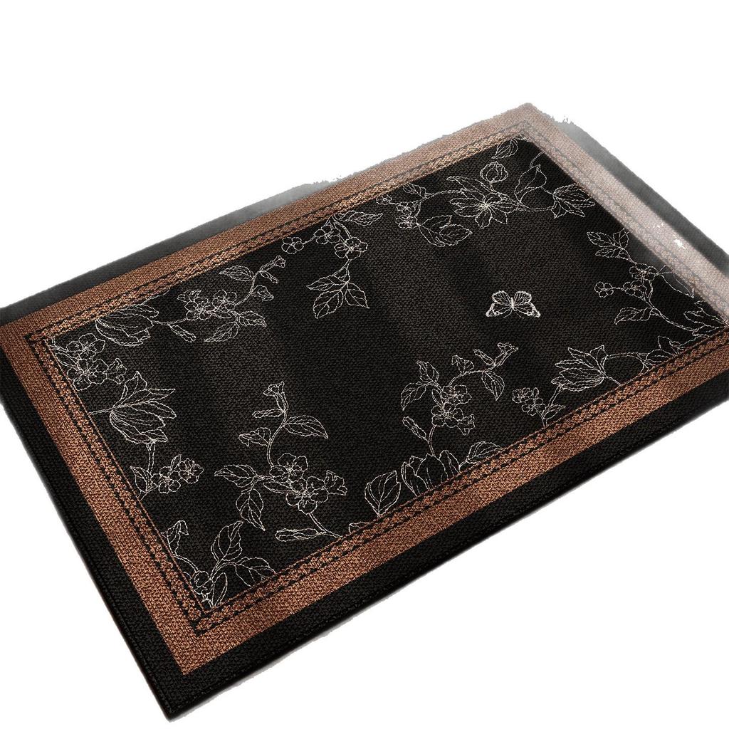 Vintage Door Mat: High-End, Non-Slip, Easy Clean, Cuttable, Dirt-Resistant, Wash-Free for Home Use
