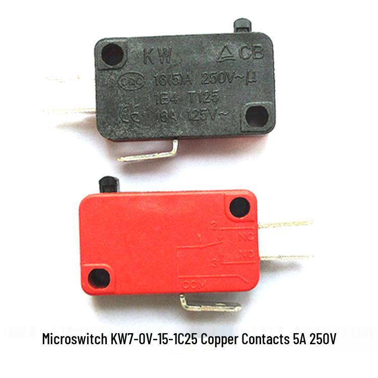 5A250V Kupfer-Berührung KW7 Mikroschalter - 1C/2C25 Dreibein-Hubbegrenzung