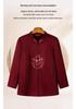 2026 Festive Tang Suit Shirt: Nine-Point Sleeve Chinese Style for Middle-Aged & Elderly Women