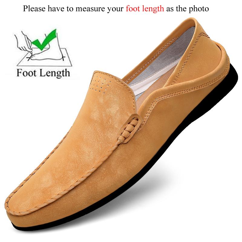 Loafers Men Casual Leather Shoes Slip On Spring Summer Black Brown Fashion Italian Trendy Luxury Designer Brand Loafer