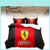 Ensemble de couette imprimé numérique motif Ferrari avec teinture réactive pour la décoration de chambre à coucher
