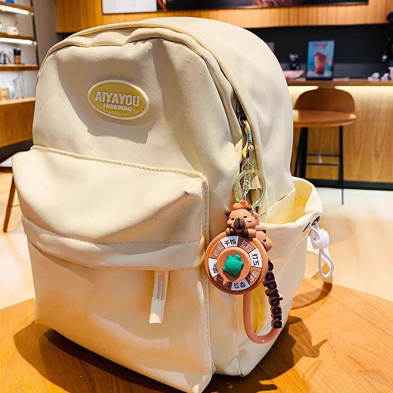 Capybara Cartoon Spinner Keychain - Cute Bag Charm Small Gift