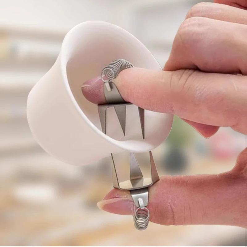 Keramik Glasur Værktøjer Fingertip Dyp Glasur Klemme Diy Rustfrit Stål Glasur Klemme Tekop Lille Keramisk Farvning Og Glasur Værktøj