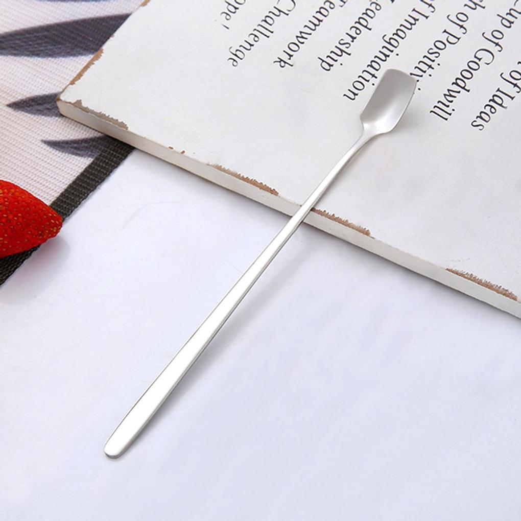 Ancafe Square Long Teaspoon Dessert Parfait Stainless Steel Mudler