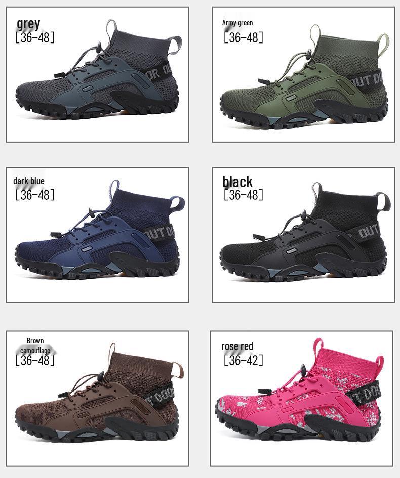 Men's Large Size Non-Slip Water Hiking Shoes - Outdoor Casual Wading and Fishing Footwear