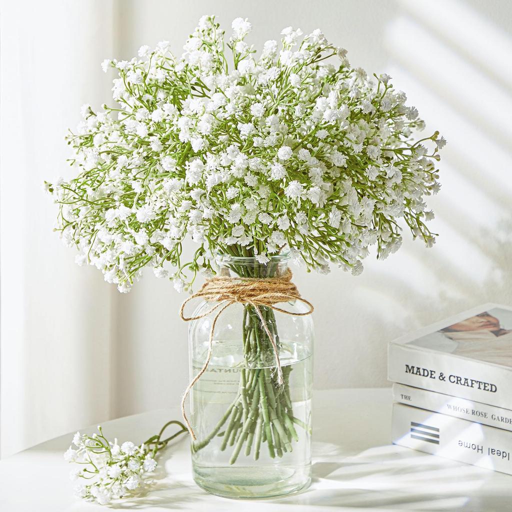 10pcs Artificial Baby Breath Flowers Fake Gypsophila Bouquet for Wedding Party Home Decoration Bride's Bouquet DIY Accessories