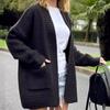 2024 Women's European & American Loose Plus Size Knitted Cardigan Sweater - Slimming Long Sleeve