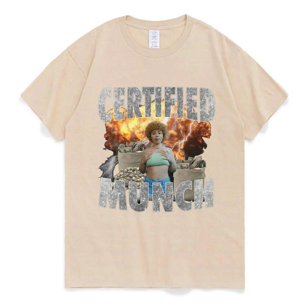 Ice Spice Certified Tričko Munch Funny Meme Tričko Hip Hop Retro Unisex Dámské Běžné Oversized Tričko s krátkým rukávem Streetwear