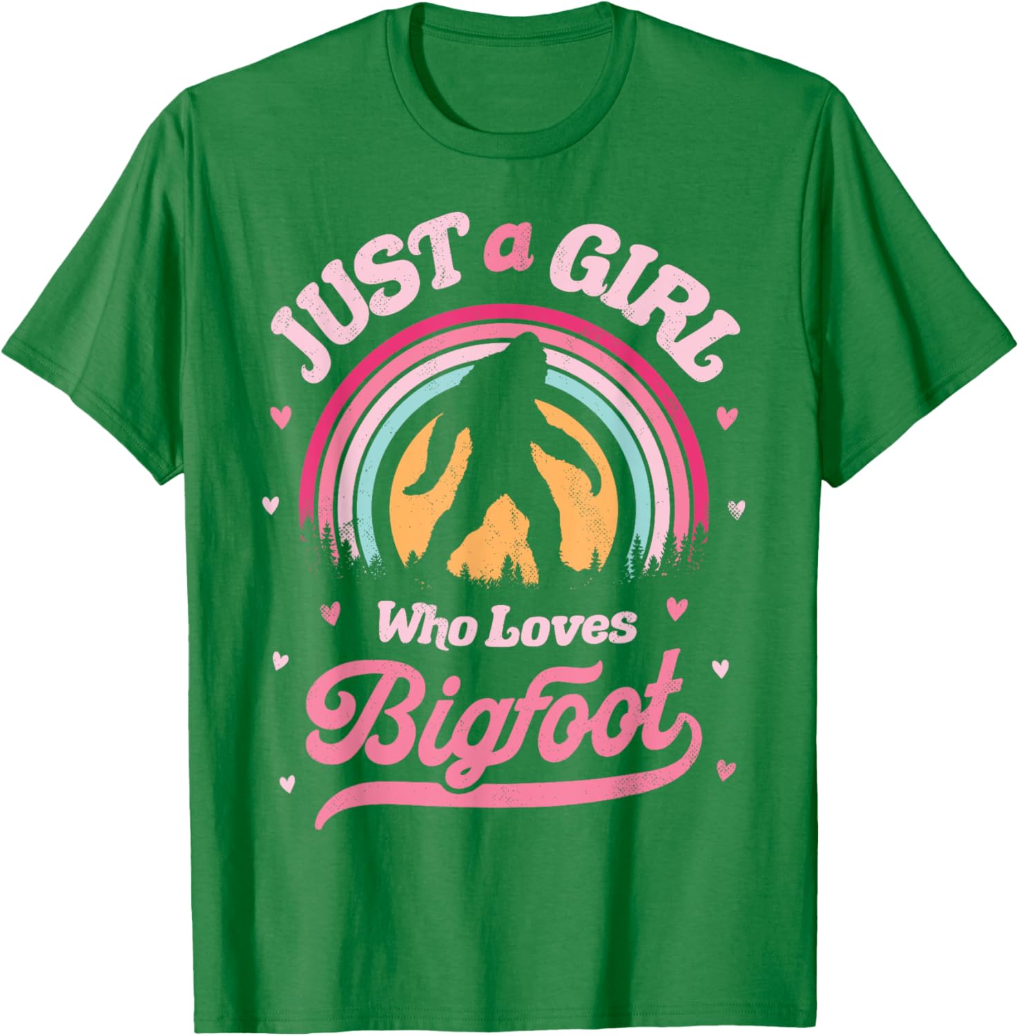 Bigfoot Just A Girl Who Loves Sasquatch Funny Retro Vintage TShirt L