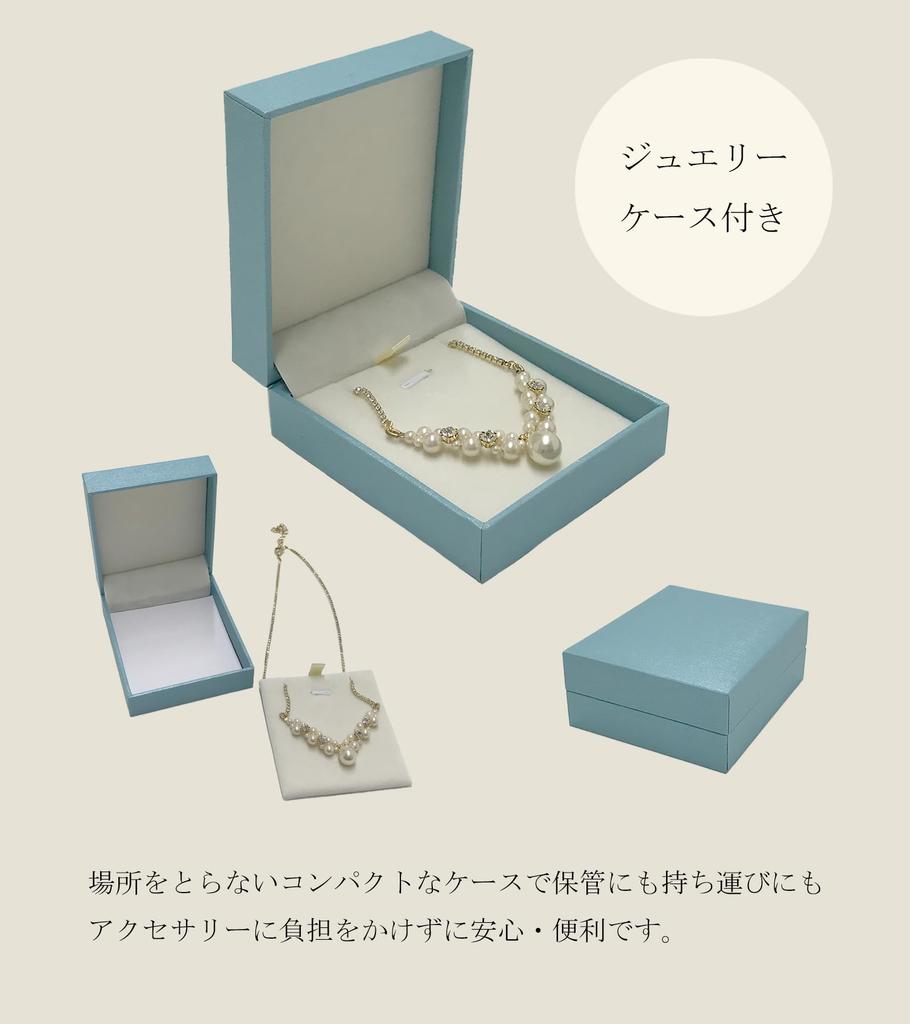 [AN SHU] Anshu Pearl Necklace Preciosa Rhinestone Nickel-Free Wedding Party