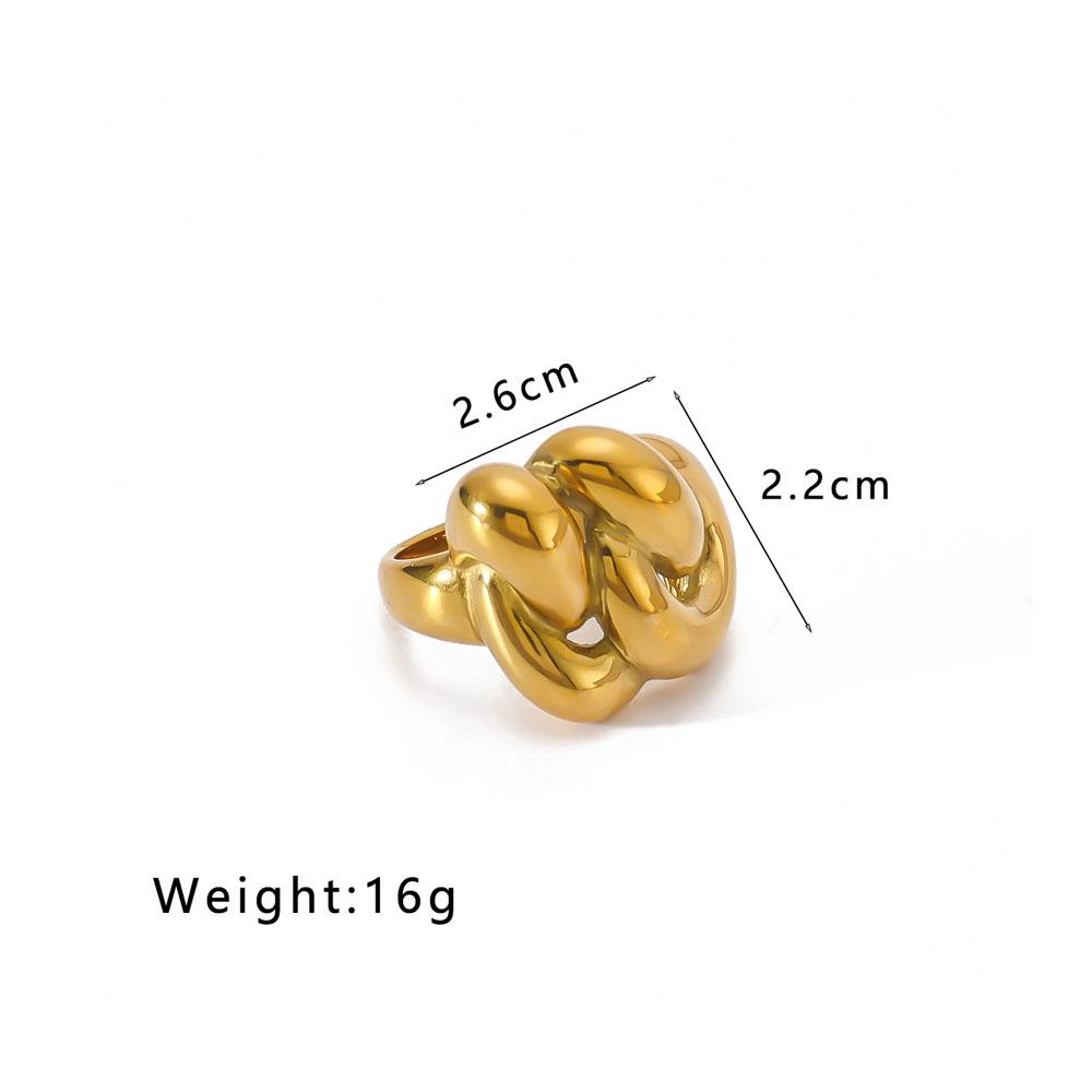 High Quality Geometric Twist Irregular Ring for Women New Vintage Opening Finger Rings Stainless Steel Jewelry Party Gift