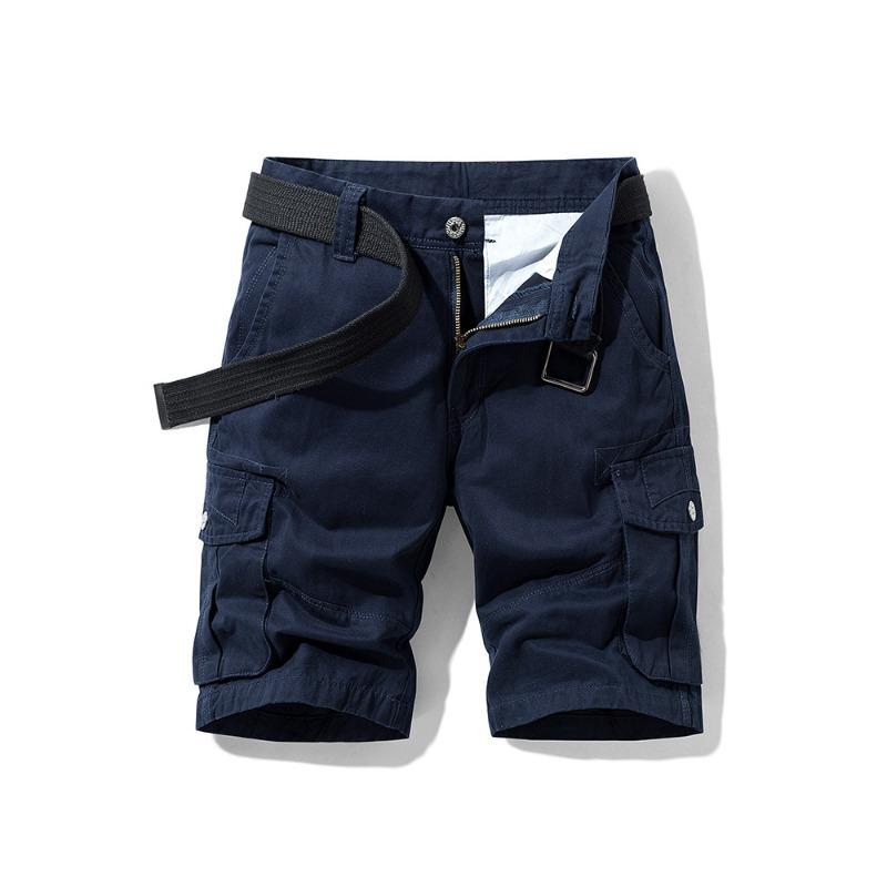 

Summer casual shorts men s trendy brand loose overalls pure cotton men s five-point pants pants advanced sense 38 синий