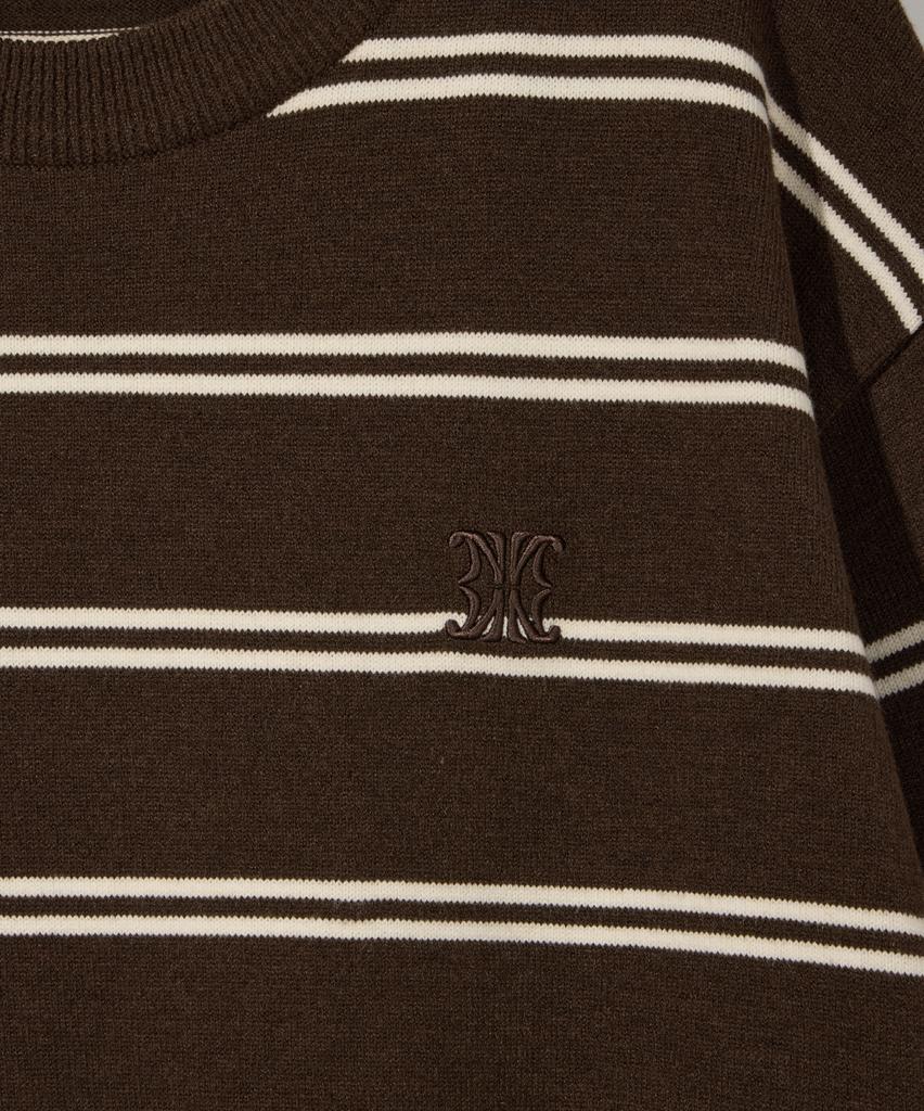 Nod You Minimal Signature Stripe Soft Knit [Brown]