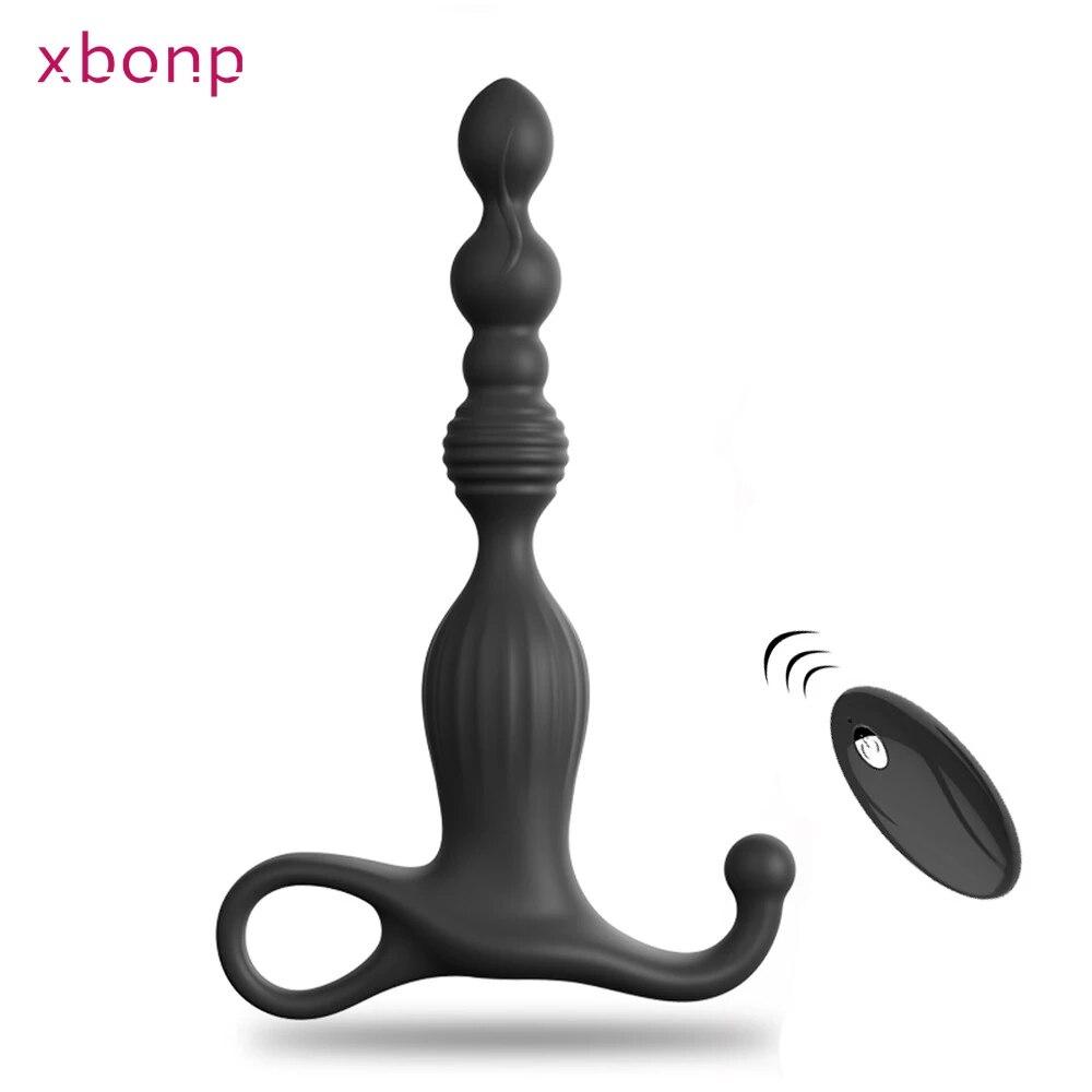 Silicone Anal Beads Vibrator for Women Men Dildo for Anal Butt Ball Plugs Remote Control Prostate Massager Sex toys for Adults