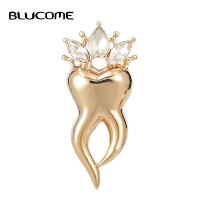 Crown Tooth Shape Brooch Corsage Dentist Brooches For Women Badges Accessories