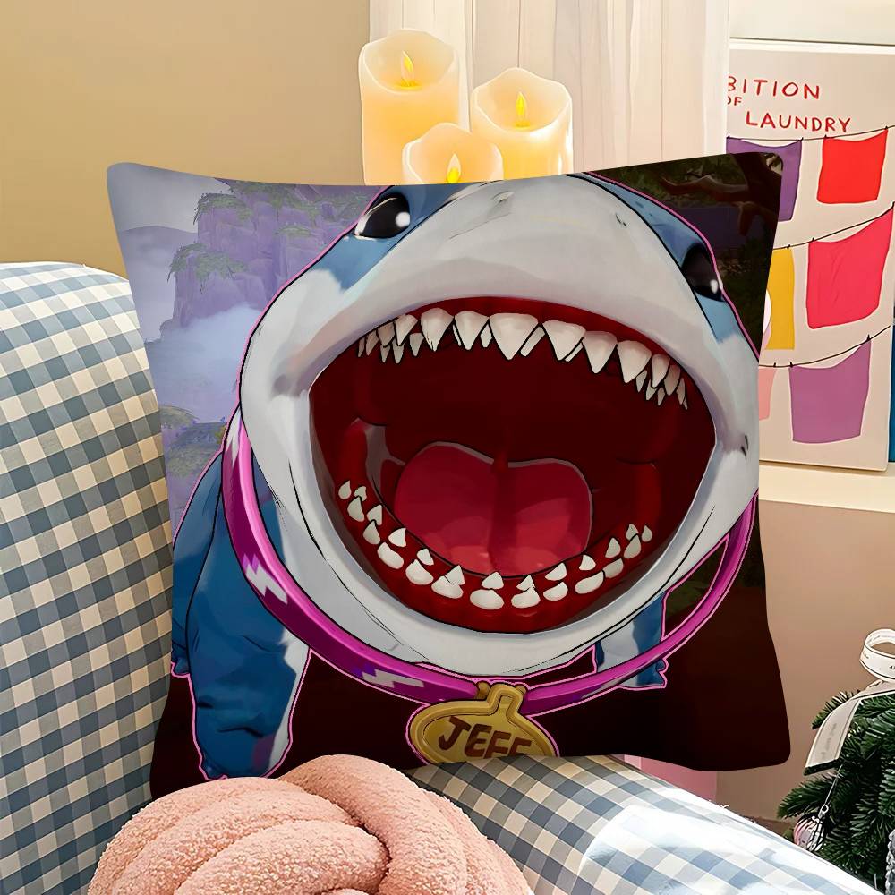 

pc JJeff The Land SShark Pillow Case Fashion Square Pillowcase Bedroom Sofa Room Ins Decoration Leisure 40x40 cm