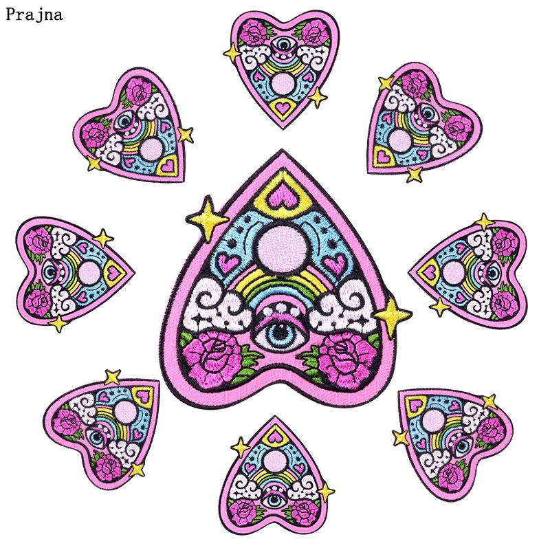 Prajna 10PCS Wholesale Letter Flower Patch Iron On Embroidered Patches For Clothing Cartoon Letter Pathes On Clothes Swing DIY