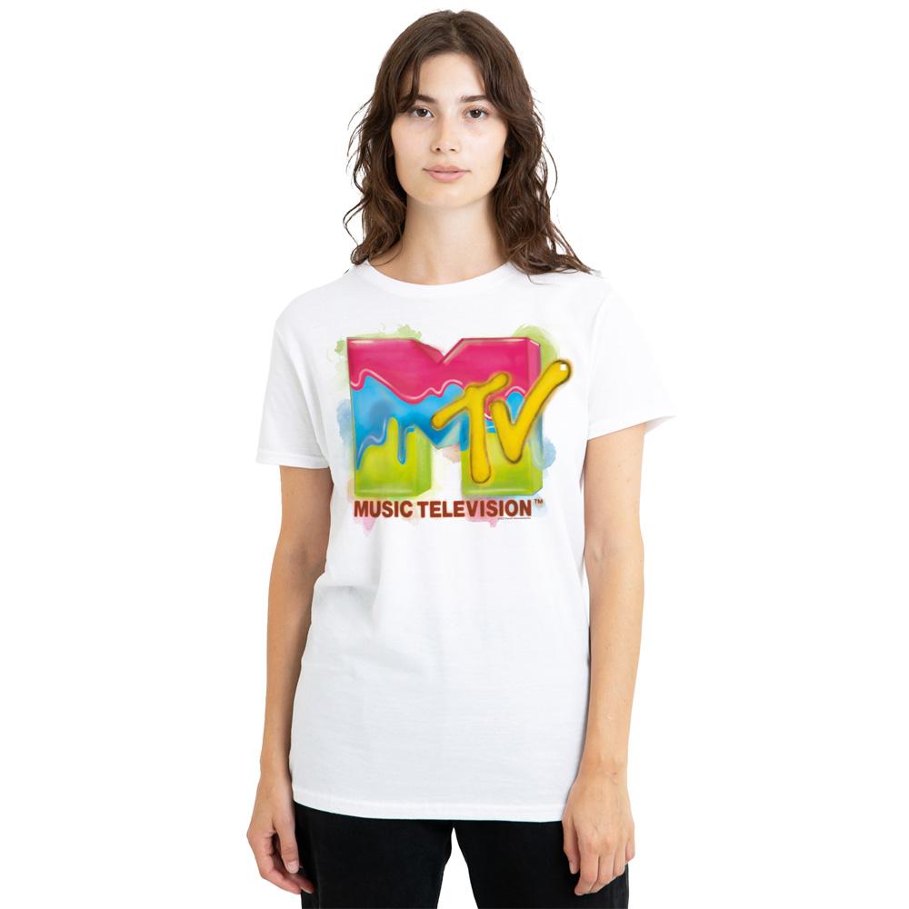 MTV Unisex Adult Paint Logo T-Shirt