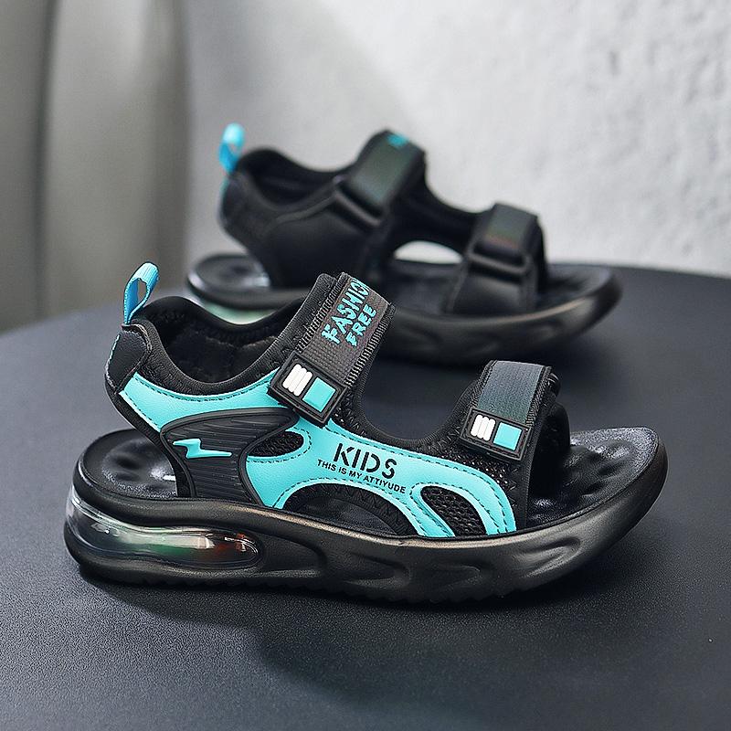 28-39 Kinder Übergröße Modische Lässige Klettverschluss Outdoor Strandsandalen Luftpolstersandalen