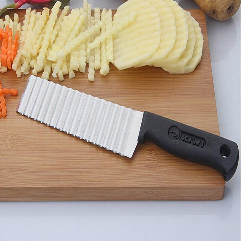 Vegetable Potato Wavy Cutter Chopper Stainless Steel Fruit Slicer Kitchen Tools Vegetable Potato Wavy Cutter Chopper Stainless Steel Fruit Slicer Kitchen Tools
