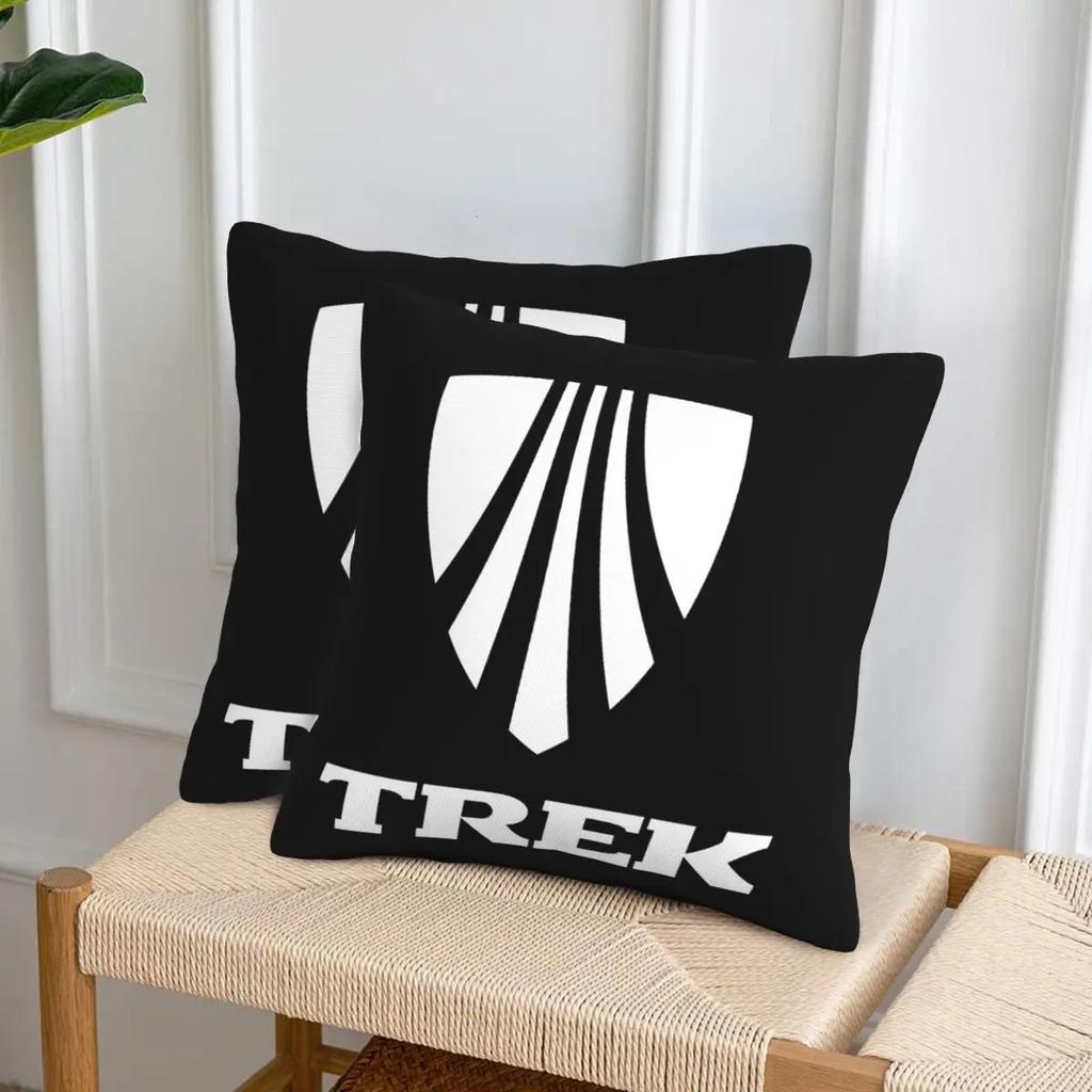 Trek Bike Logo 2 pcs Square Pillowcase Pillow Cover Cushion Zip Decorative Comfort Throw Pillow for Home Car
