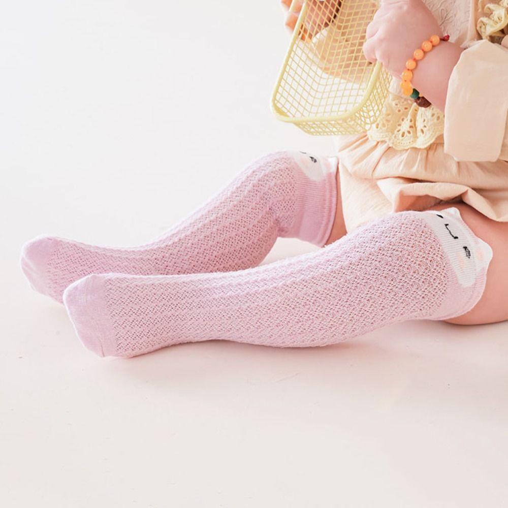 6Pairs Mesh Calf Socks Baby Cartoon Animal Long Tube Socks Cute Infant Cotton Stockings  Kids