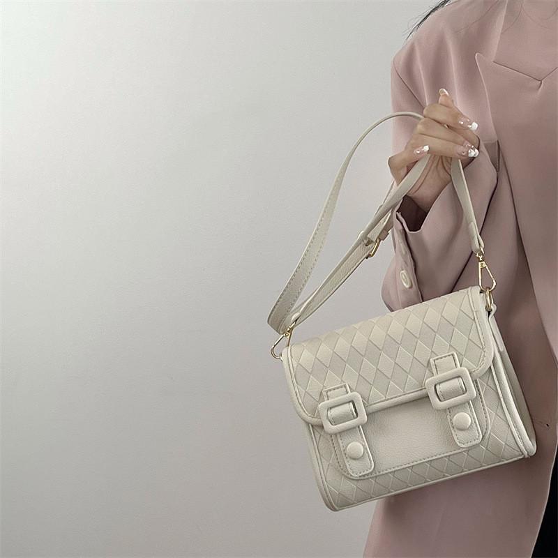 

IELGY Высококачественная сумка Diamond, милая и симпатичная маленькая квадратная сумка Cambridge, модная универсальная сумка через плечо белый