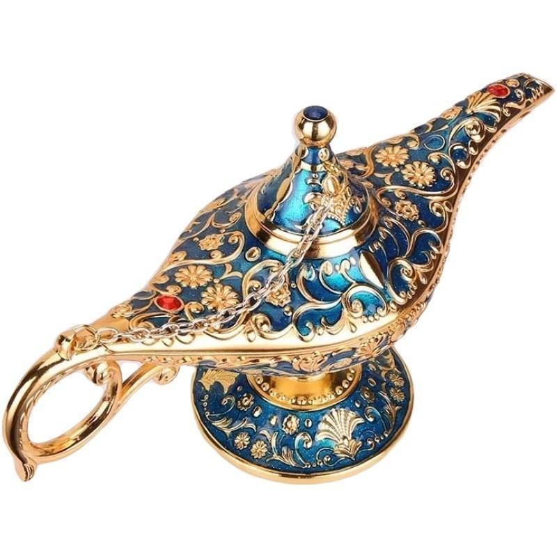 Lamp Traditional Fairy Tale Magic Wishing Genie Lamp Retro Teapot Home Decor Accessories Crafts